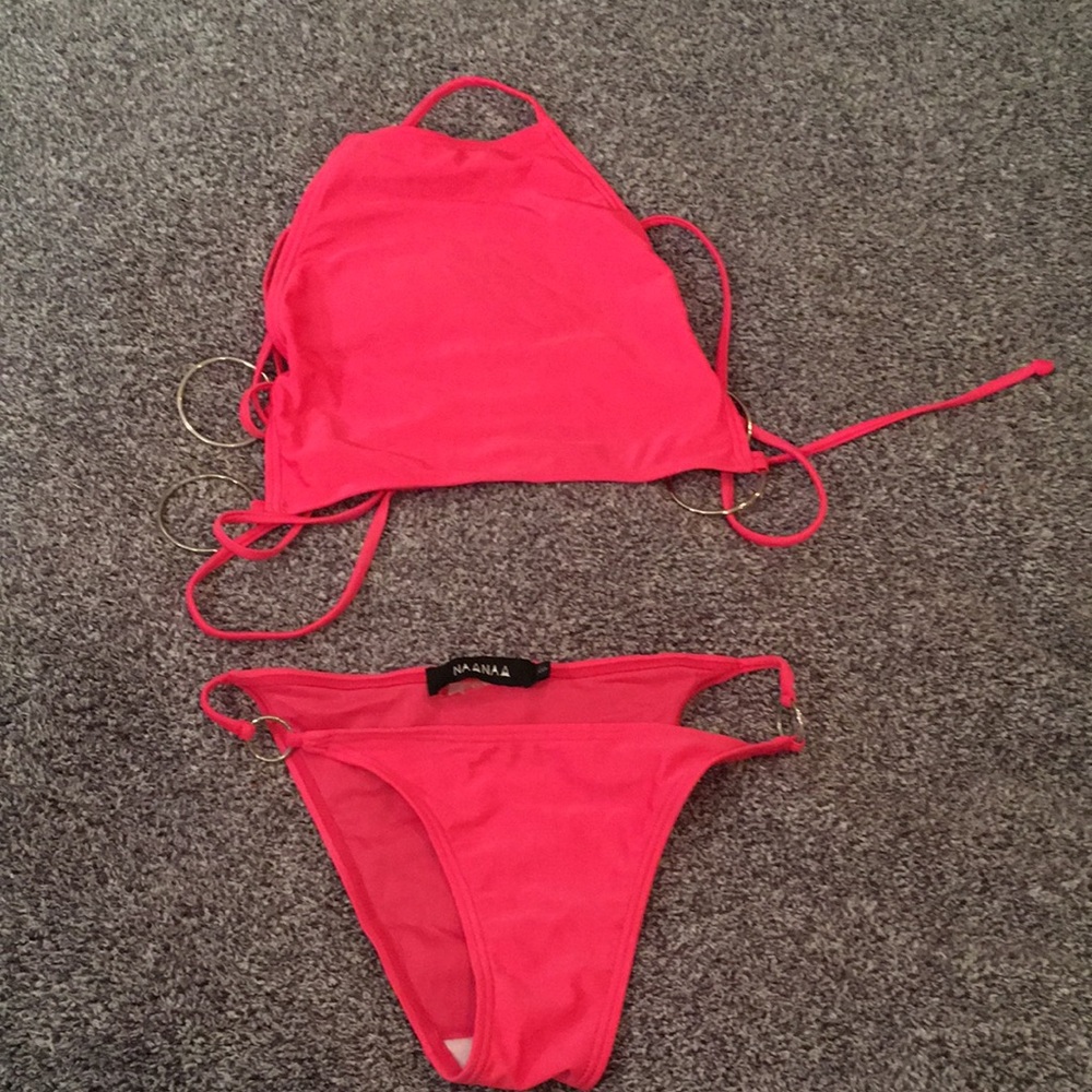 Hot Pink Bikini Set for Swim